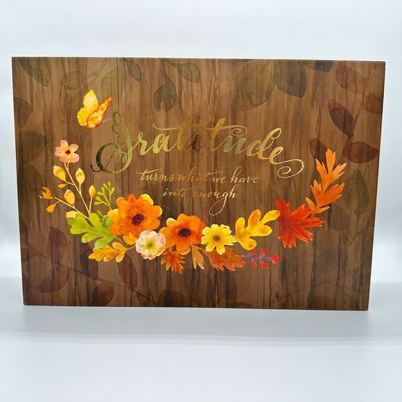 Ashland Gratitude Fall Farmhouse Magnetic Large Decorative Storage Box - Picture 1 of 10